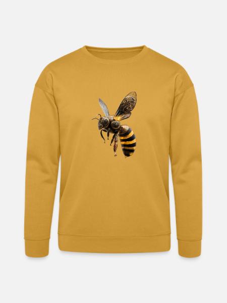 Golden mandala bee art - Bella + Canvas Unisex Sweatshirt - heather mustard