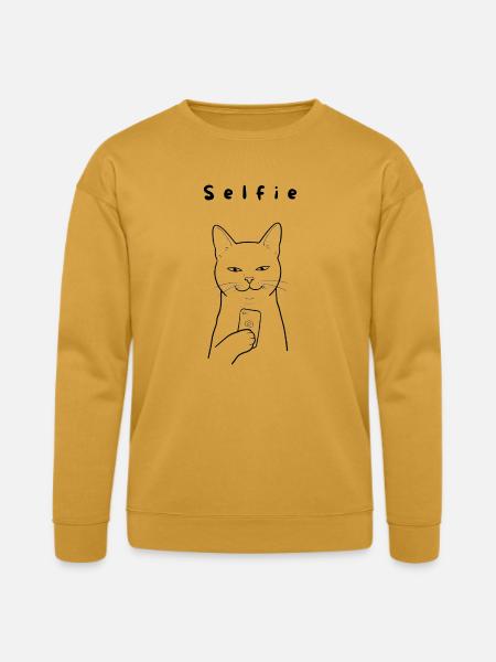 Selfie gato - Bella + Canvas Unisex Sweatshirt - heather mustard