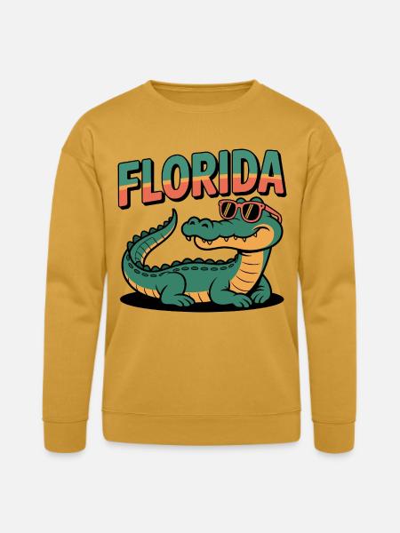 Florida Alligator - Bella + Canvas Unisex Sweatshirt - heather mustard