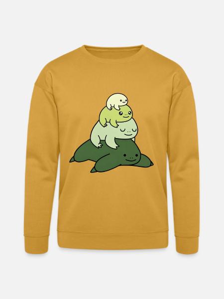 Pastel Stack Frog - Bella + Canvas Unisex Sweatshirt - heather mustard