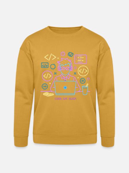 Code. Eat. Sleep. - Bella + Canvas Unisex Sweatshirt - heather mustard