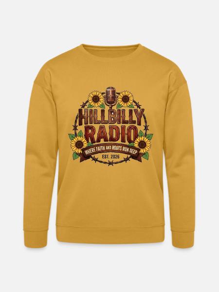 Hillbilly_Radio_Logo_Sunflowers - Bella + Canvas Unisex Sweatshirt - heather mustard
