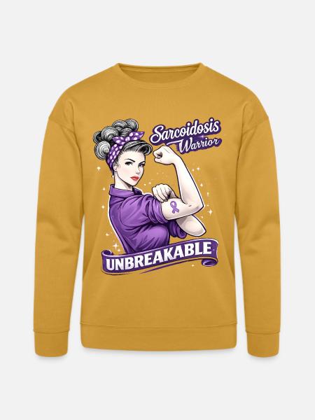 Sarcoidosis Warrior Unbreakable - Bella + Canvas Unisex Sweatshirt - heather mustard