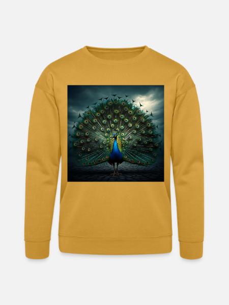 beautiful peacock - Bella + Canvas Unisex Sweatshirt - heather mustard