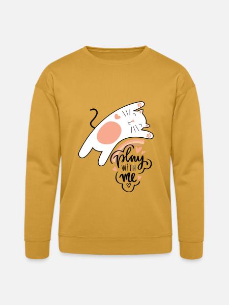 funny cat - Bella + Canvas Unisex Sweatshirt - heather mustard
