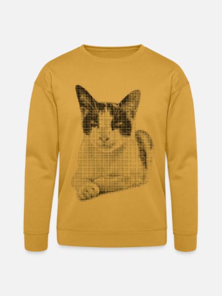 Calico Cat Halftone - Bella + Canvas Unisex Sweatshirt - heather mustard