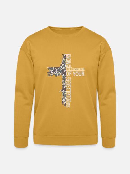 Camo Cross - Bella + Canvas Unisex Sweatshirt - heather mustard