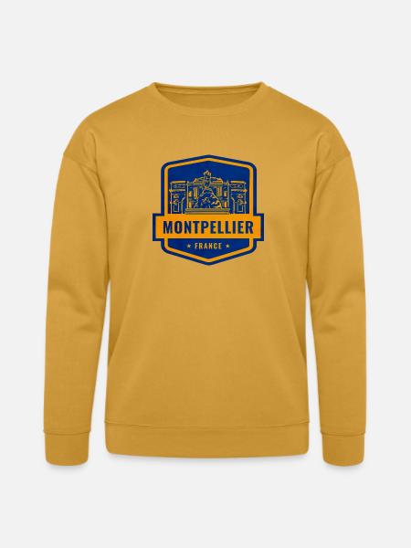 Montpellier Emblem Patch - Bella + Canvas Unisex Sweatshirt - heather mustard