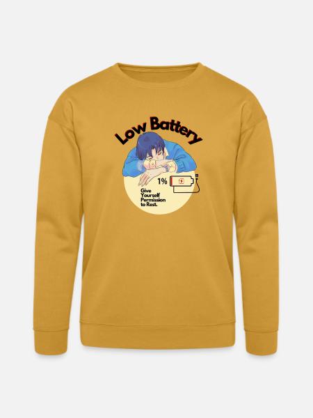 Permission to Rest Battery - Bella + Canvas Unisex Sweatshirt - heather mustard