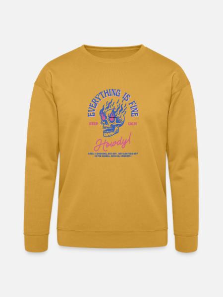 everything is fine - Bella + Canvas Unisex Sweatshirt - heather mustard