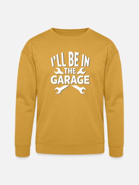 I'LL BE IN THE GARAGE - Bella + Canvas Unisex Sweatshirt - heather mustard