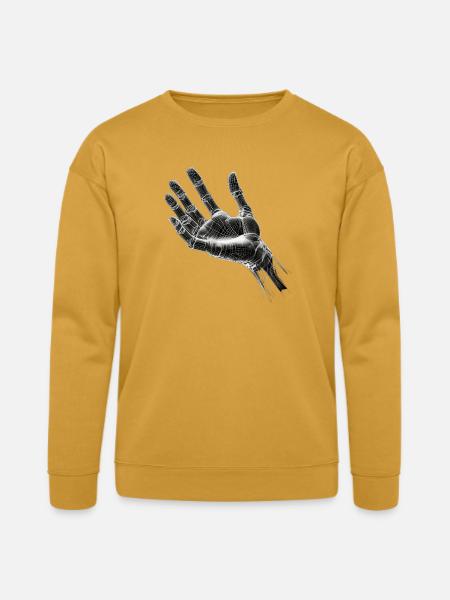 Futuristic Wireframe Hand Design - Bella + Canvas Unisex Sweatshirt - heather mustard