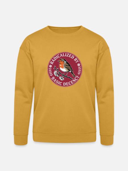 Radicalized By Basic Decency - Bella + Canvas Unisex Sweatshirt - heather mustard