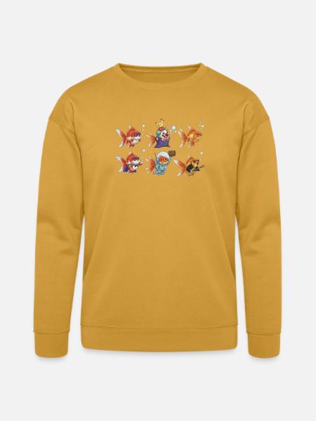 Wacky Goldfish Clown - Bella + Canvas Unisex Sweatshirt - heather mustard