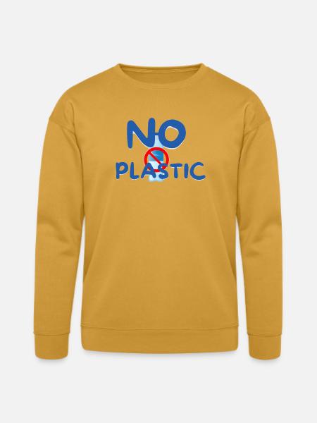 NO PLASTIC - Bella + Canvas Unisex Sweatshirt - heather mustard
