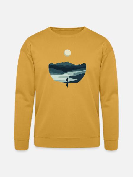 Moonlit Valley Silhouette - Bella + Canvas Unisex Sweatshirt - heather mustard