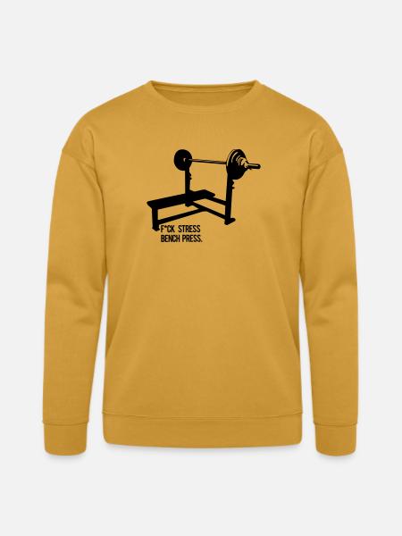 stress bench press - Bella + Canvas Unisex Sweatshirt - heather mustard