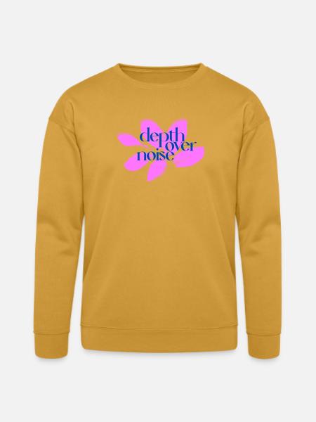 Depth Over Noise Floral - Bella + Canvas Unisex Sweatshirt - heather mustard