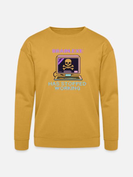 Neon Retro Skull Computer - Bella + Canvas Unisex Sweatshirt - heather mustard