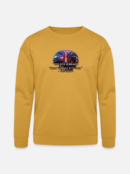 Neon Circuit Brain - Bella + Canvas Unisex Sweatshirt - heather mustard