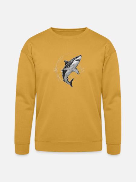 Shark Circle Mono Graphic - Bella + Canvas Unisex Sweatshirt - heather mustard