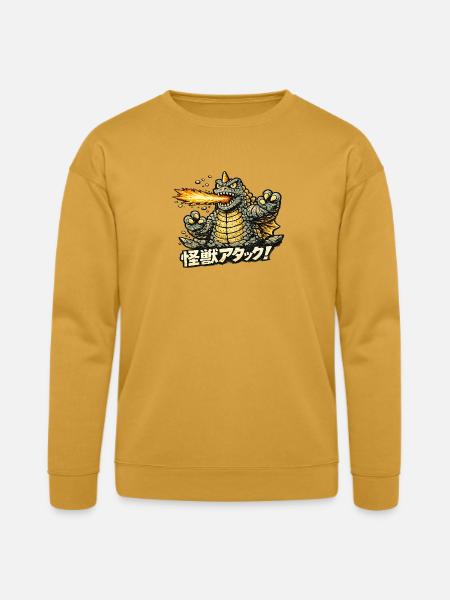 Kaiju Dragon Inferno Attack - Bella + Canvas Unisex Sweatshirt - heather mustard