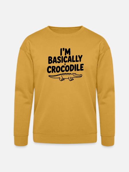 I'm Basically a Crocodile - Bella + Canvas Unisex Sweatshirt - heather mustard