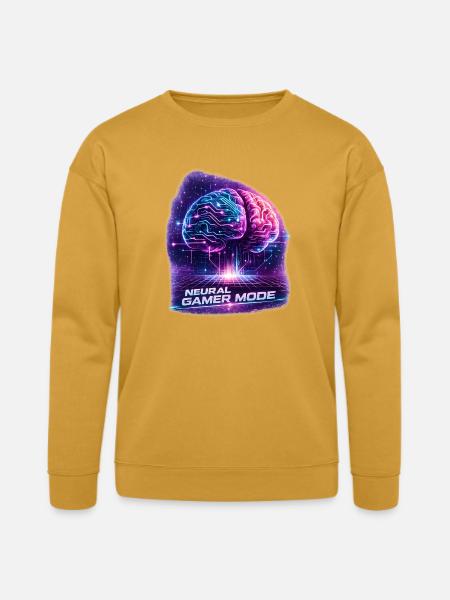 Neon Neural Gamer Mode - Bella + Canvas Unisex Sweatshirt - heather mustard