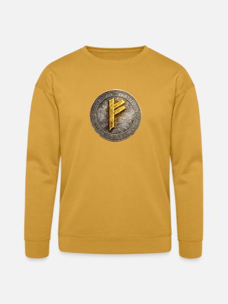 Rune Coin of Dawn - Bella + Canvas Unisex Sweatshirt - heather mustard