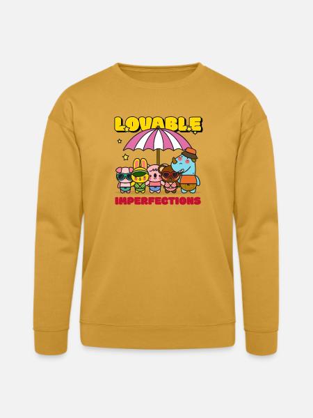 Lovable Hyperfections Umbrella Crew - Bella + Canvas Unisex Sweatshirt - heather mustard