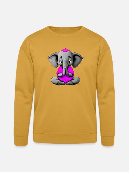 Yogi Elephant - Bella + Canvas Unisex Sweatshirt - heather mustard