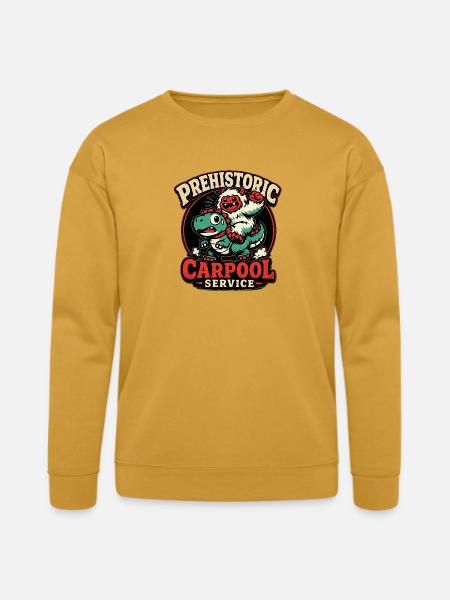 Prehistoric Carpool Service - Bella + Canvas Unisex Sweatshirt - heather mustard