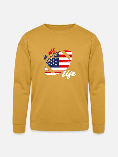 Patriotic Football Life - Bella + Canvas Unisex Sweatshirt - heather mustard