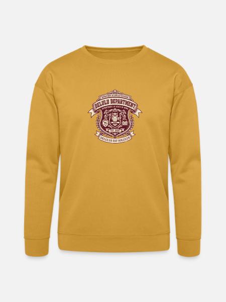 Delulu Department Crest - Bella + Canvas Unisex Sweatshirt - heather mustard