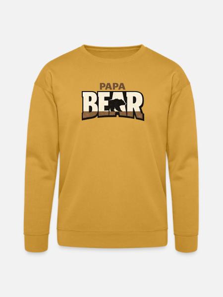 Papa Bear Rustic Logo - Bella + Canvas Unisex Sweatshirt - heather mustard