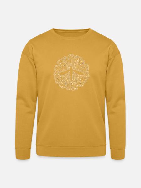 Geometric Mosquito Mesh Circle - Bella + Canvas Unisex Sweatshirt - heather mustard