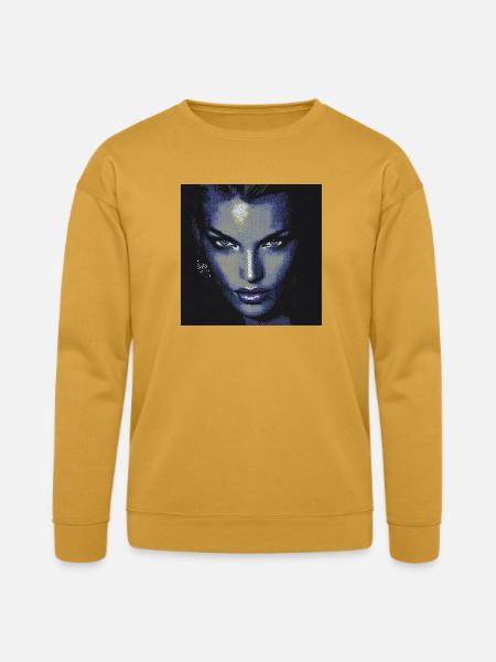 Midnight Halftone Femme Fatale - Bella + Canvas Unisex Sweatshirt - heather mustard