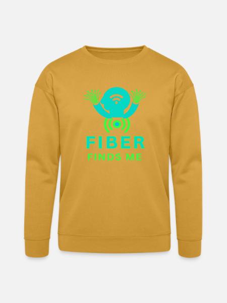 Fiber_Finds_Me_-_sized - Bella + Canvas Unisex Sweatshirt - heather mustard