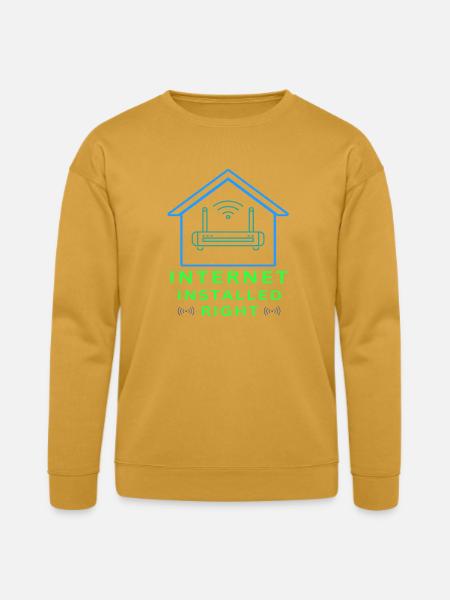 Internet_Installed_Right-_sized - Bella + Canvas Unisex Sweatshirt - heather mustard
