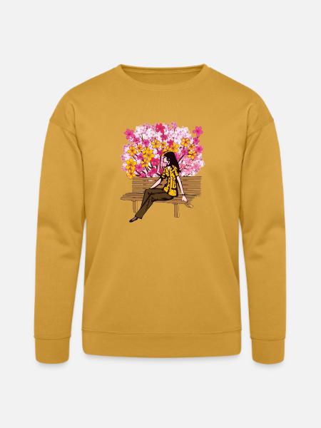 Floral Bloom Bench Serenity - Bella + Canvas Unisex Sweatshirt - heather mustard