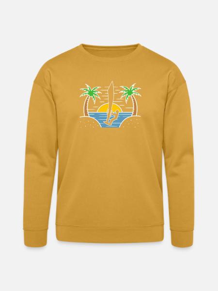 Beach Water Sports Windsurfing - Bella + Canvas Unisex Sweatshirt - heather mustard