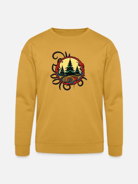 Forest Summit Badge Sunset - Bella + Canvas Unisex Sweatshirt - heather mustard