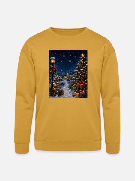 Snowlit Christmas Village - Bella + Canvas Unisex Sweatshirt - heather mustard