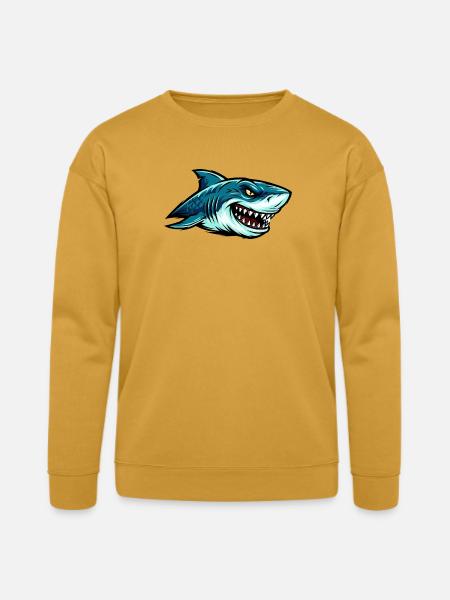 Shark Fury Illustration - Bella + Canvas Unisex Sweatshirt - heather mustard