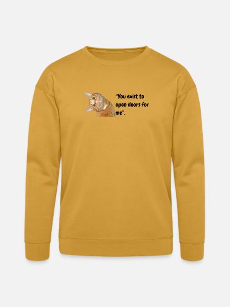 Peekaboo Orange Tabby - Bella + Canvas Unisex Sweatshirt - heather mustard