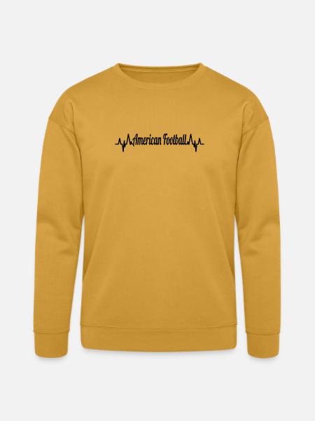 American Football ECG Heartline - Bella + Canvas Unisex Sweatshirt - heather mustard