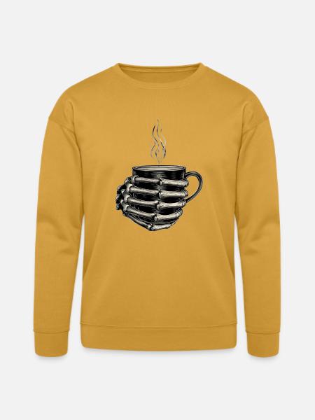 Skeleton Hands Embrace Steam Mug - Bella + Canvas Unisex Sweatshirt - heather mustard
