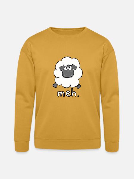 Meh Sheep Cartoon - Bella + Canvas Unisex Sweatshirt - heather mustard