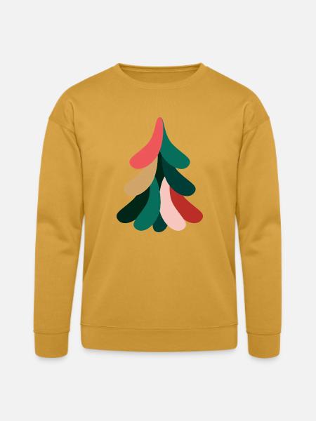 Vivid Abstract Evergreen – Christmas - Bella + Canvas Unisex Sweatshirt - heather mustard