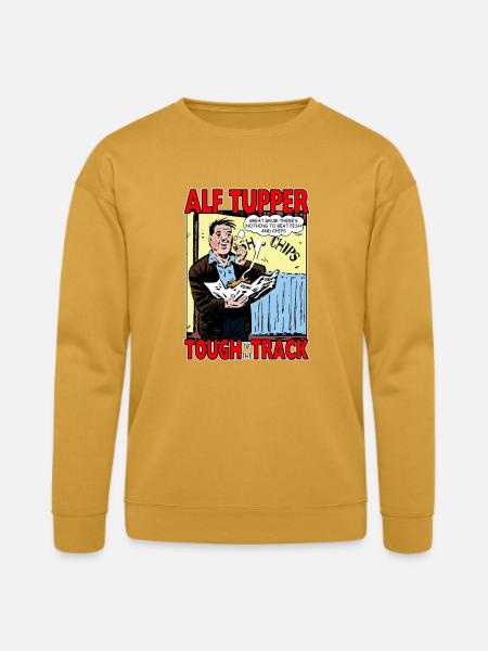 Alf Tupper Tough of the Track Comic Fish & Chips - Bella + Canvas Unisex Sweatshirt - heather mustard